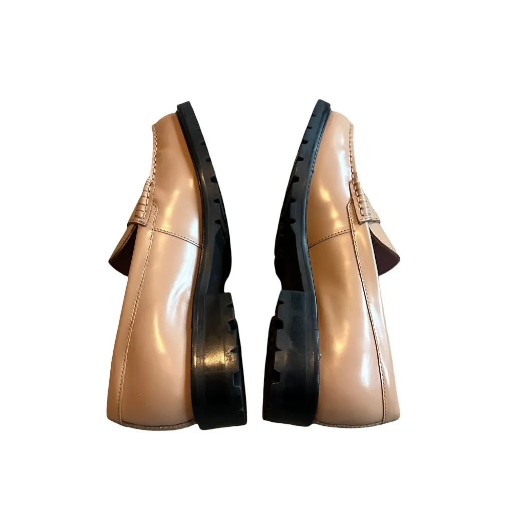 Free People Liv Loafers Slip-On Shoes Camel Tan Penny Loafer Size 8.5 Womens NIB - Image 6