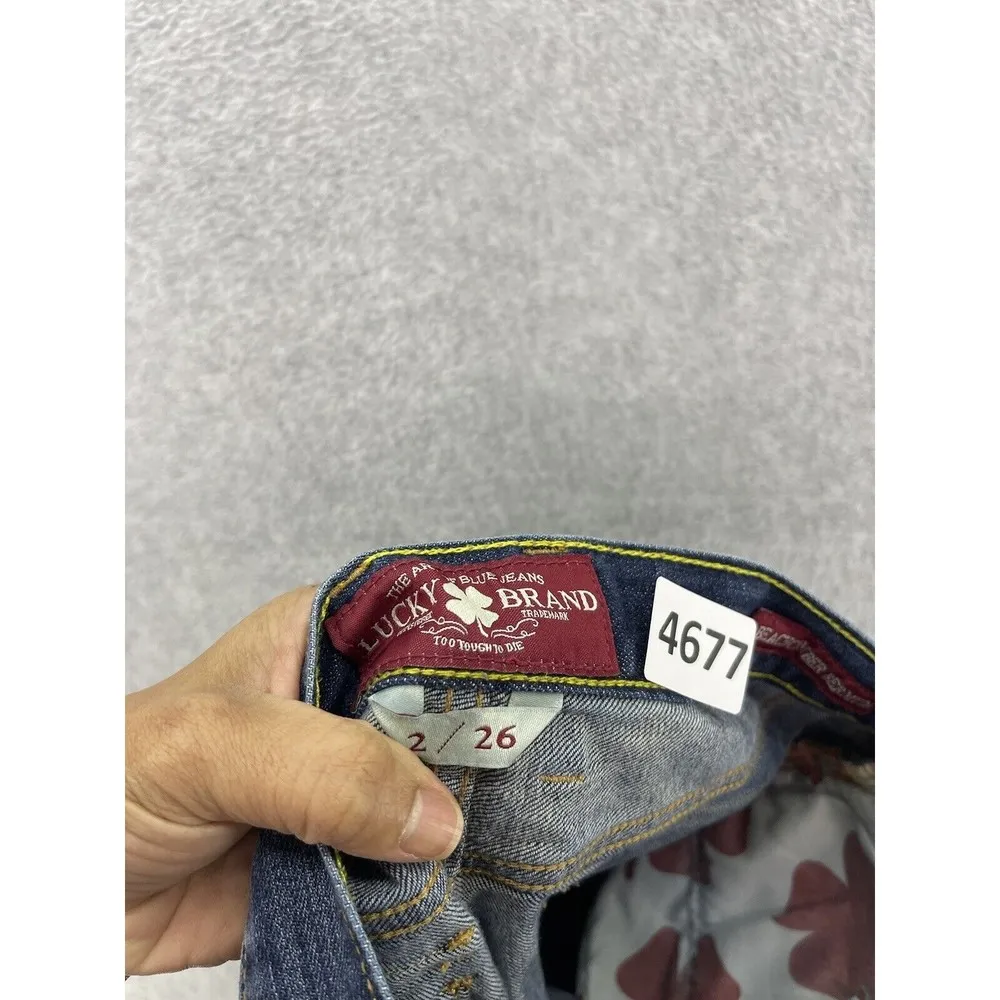 Lucky Jean's Women's Blue Denim Jean Shorts Beachcomber Bermuda Size 2 Dark Wash - Image 4