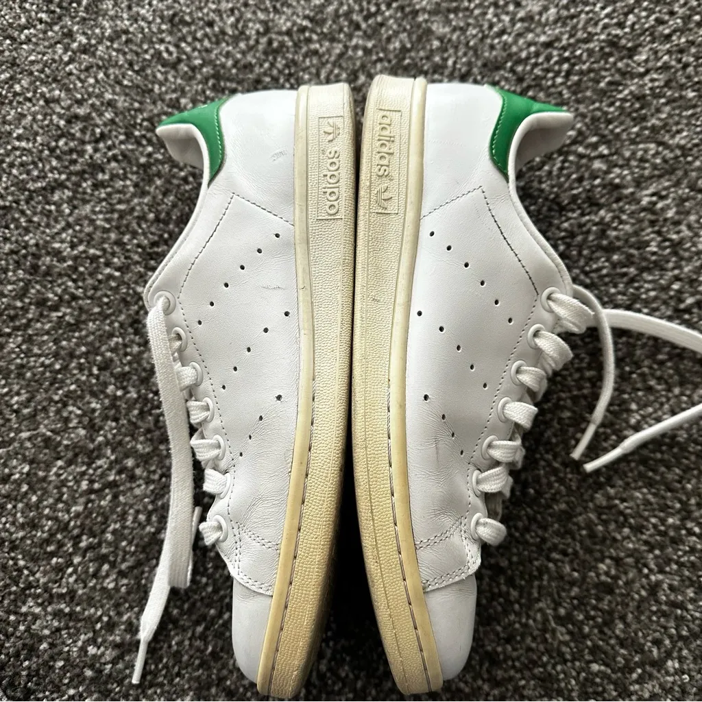 Adidas Stan smith White and Green Sneakers - Image 8