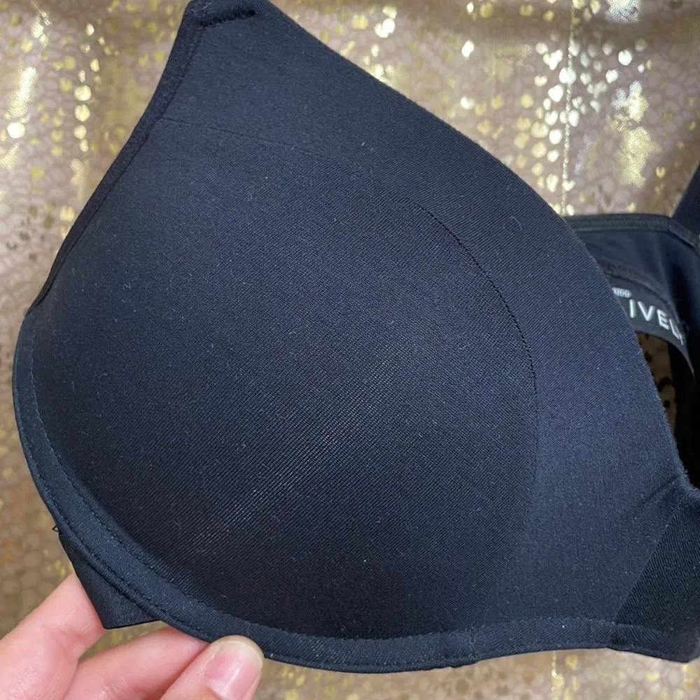 LIVELY black All Day Deep V No Wire Bra size 32DD Black - Image 6