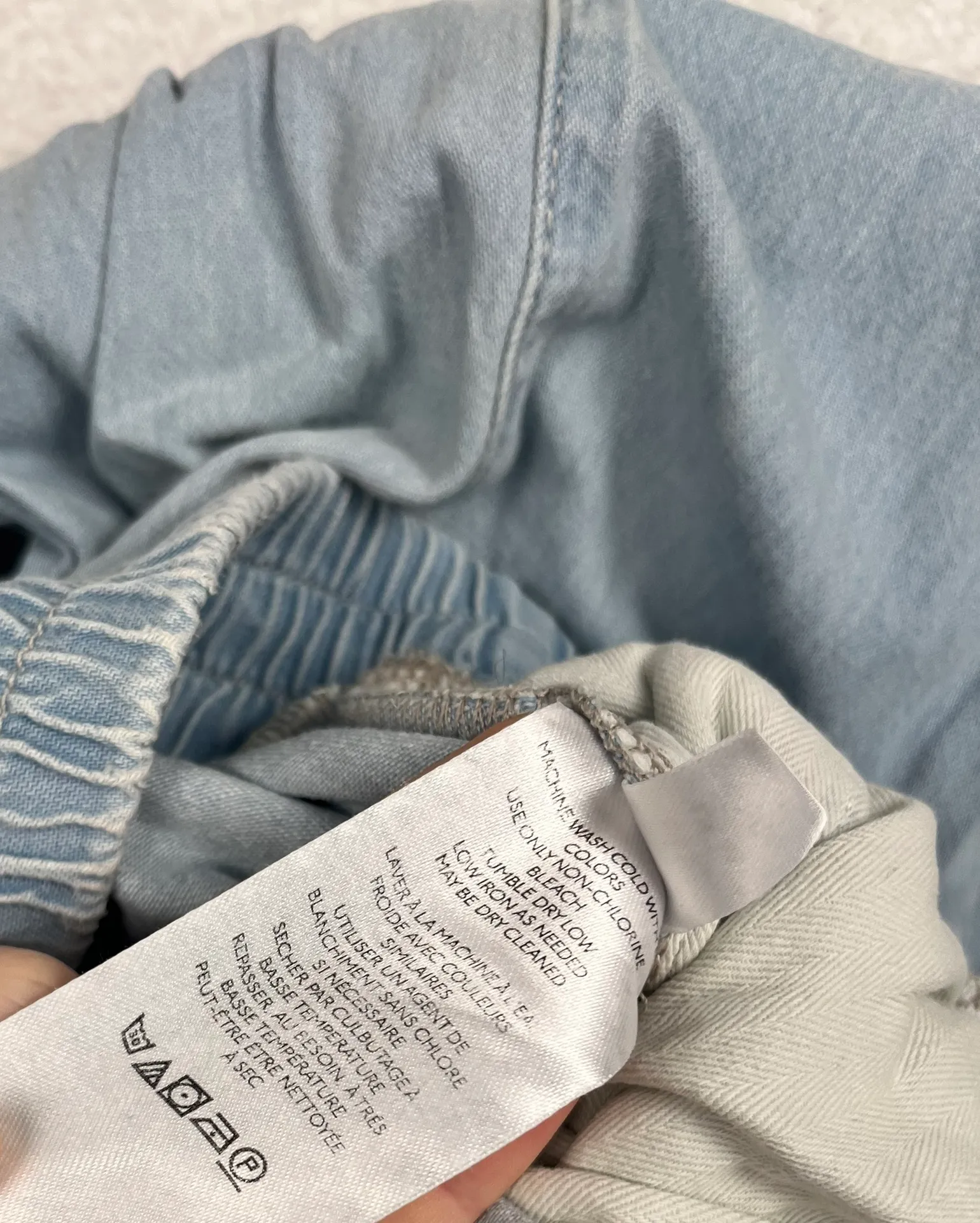 Denim Drawstring Flare Pants - Image 5