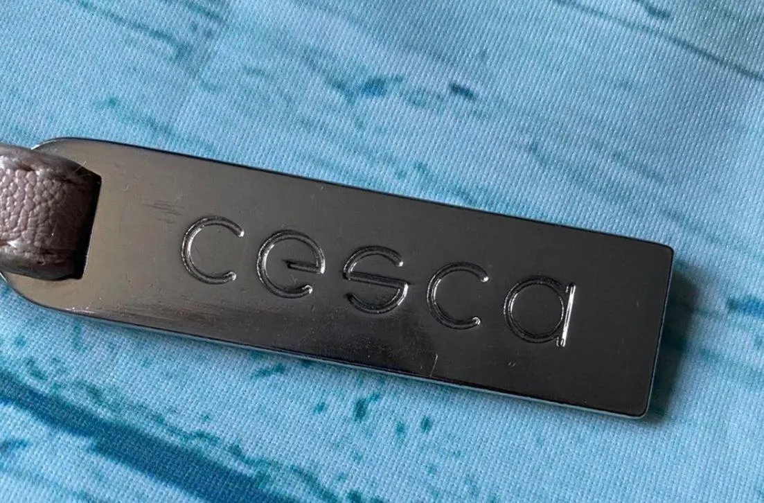 Cesca peach colored Double chain strap purse Tan - Image 10