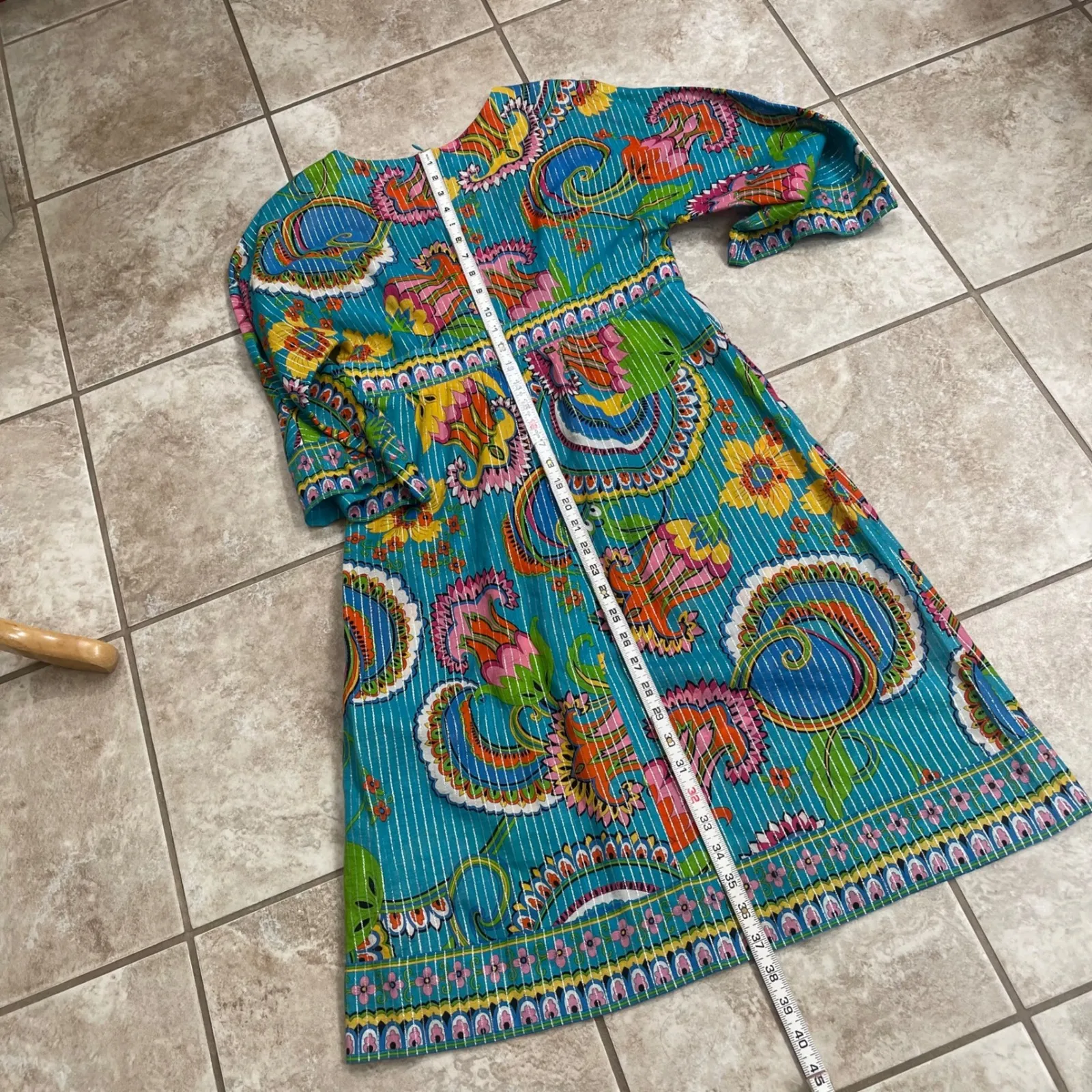 Trina Turk Santa Cruz Tunic Top Swimsuit‎ Coverup Psychedelic Mini Dress size 8 - Image 4