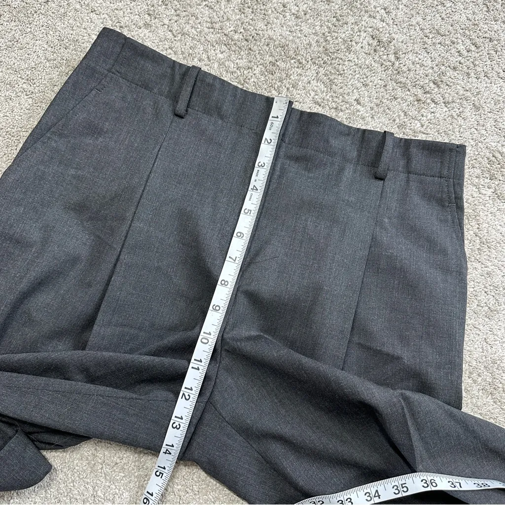 Lafayette 148 New York Virgin Wool Straight Leg Dress Pants Slacks in Gray 8 - Image 13