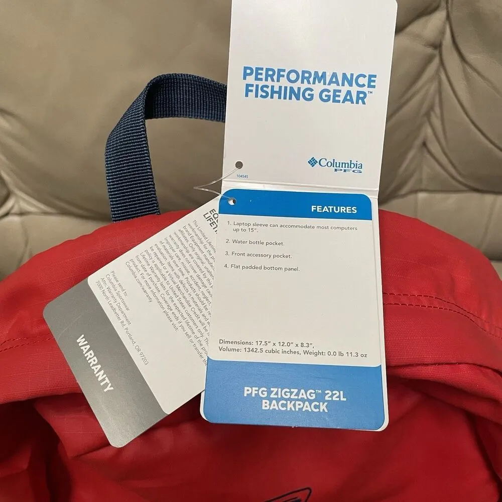 Columbia Unisex PFG PHG Zigzag 22L Backpack Multi One Size Red Blue NEW - Image 13
