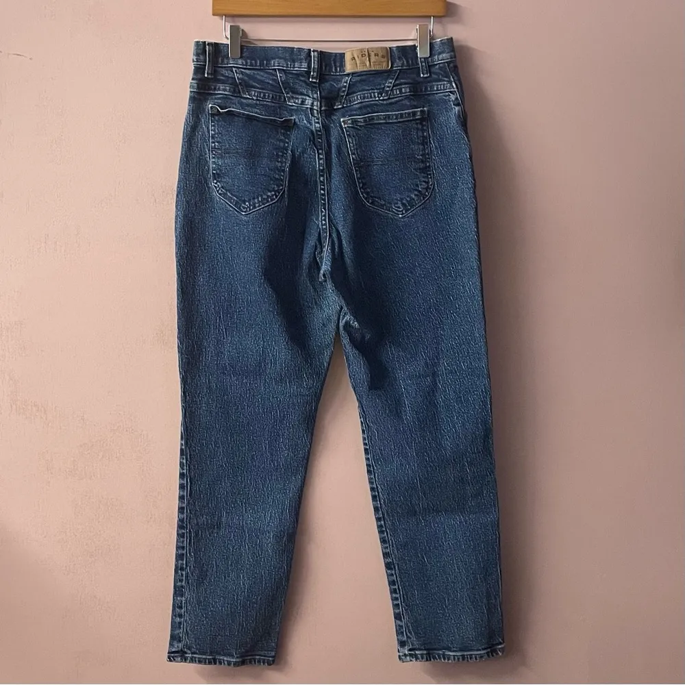 Vintage Lee Riders Medium Dark Wash Blue Tapered Leg Jeans Size 14 P GUC - Image 11