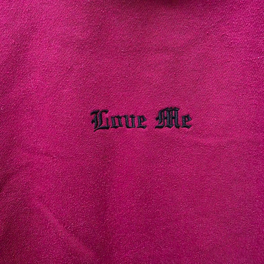 H&M Divided Maroon Embroidered Hoodie L - Image 3