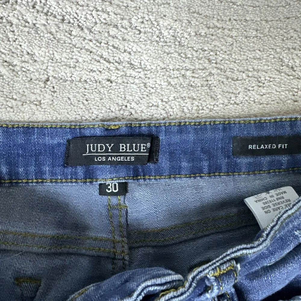 Women's Judy Blue 30 Relaxed Fit Tummy Control Distressed Jeans - Image 3