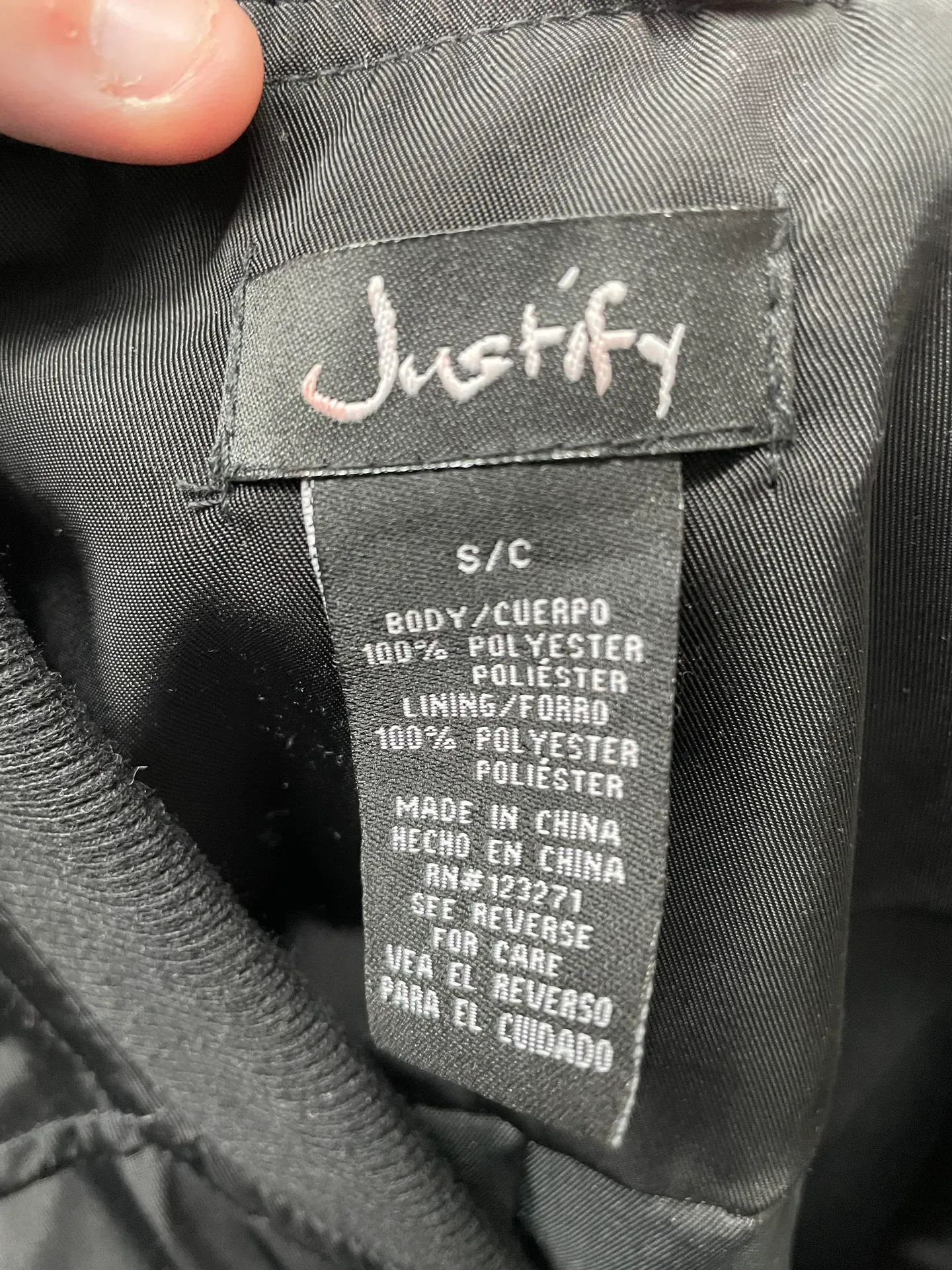 Justify Black Bomber Jacket - Image 3