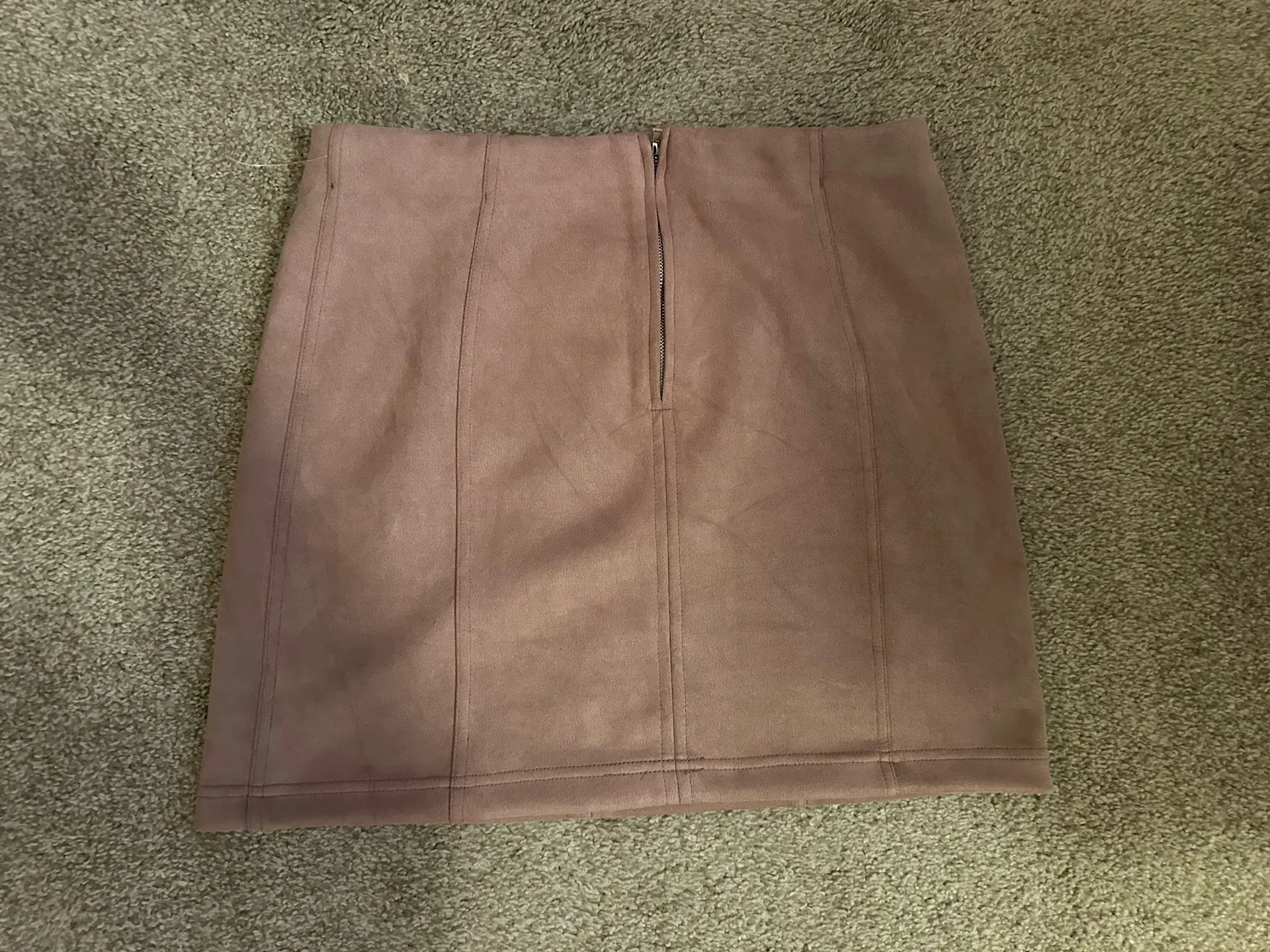 Shinestar pink suede mini skirt - Image 3