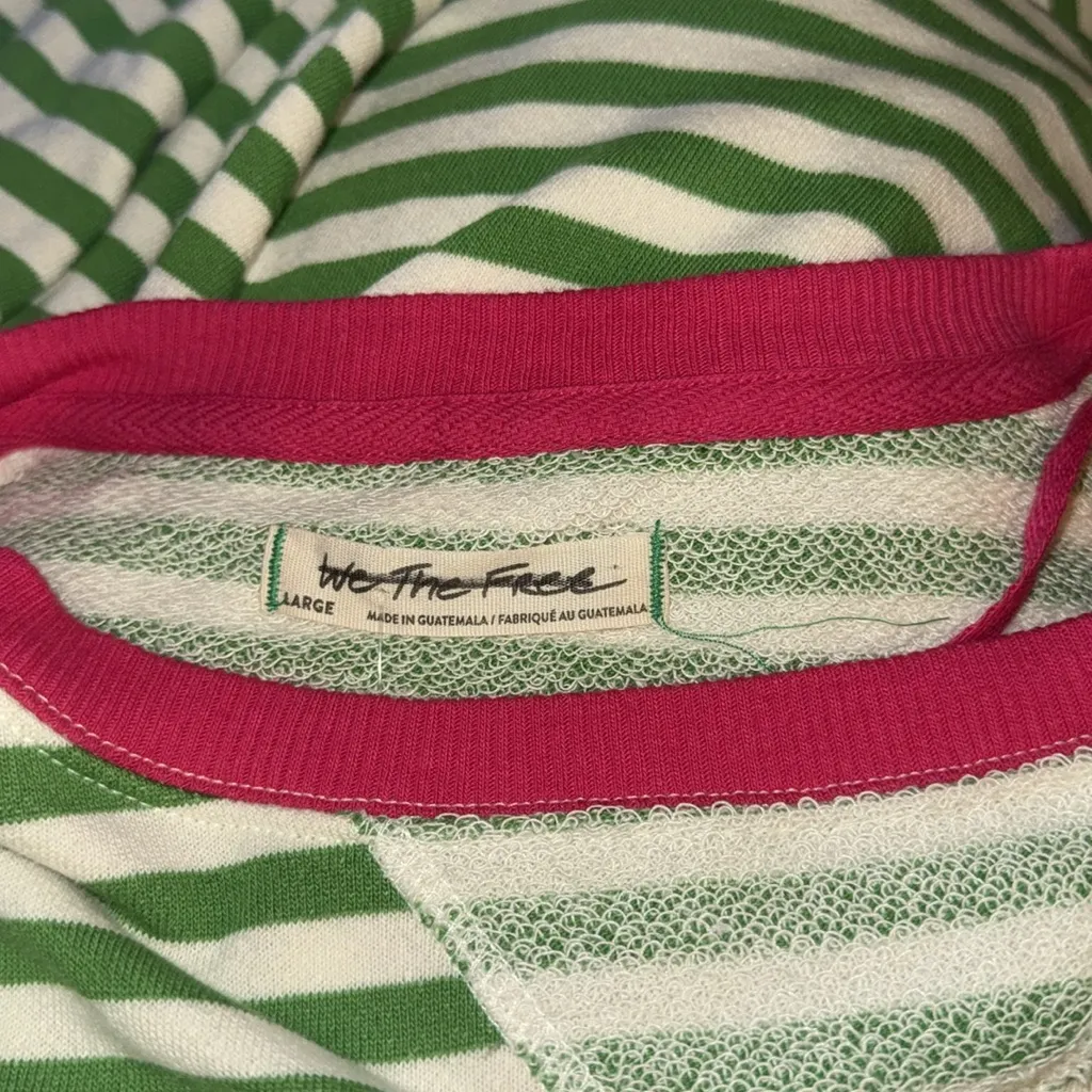 NWOT We the free free people classic oversized striped sweatshirt crewneck - Image 8