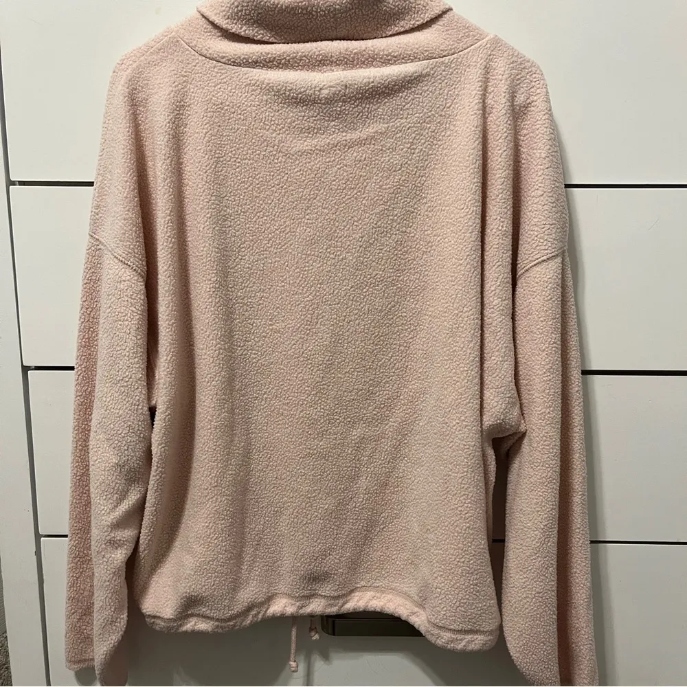 Aerie Textured Light Pink Pullover Sweatshirt - Image 3