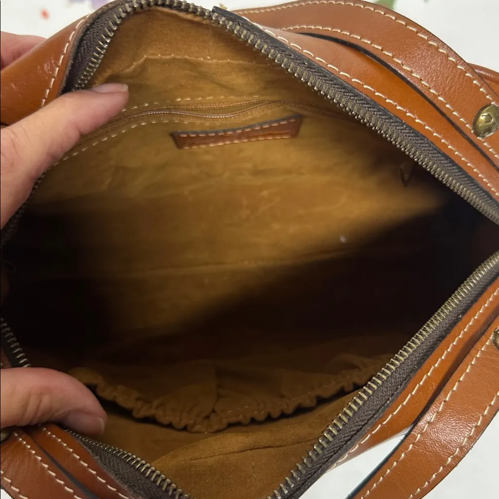 Patricia Nash Manali Italian Tan Leather Heritage Bag Like New Condition MSRP199 - Image 11