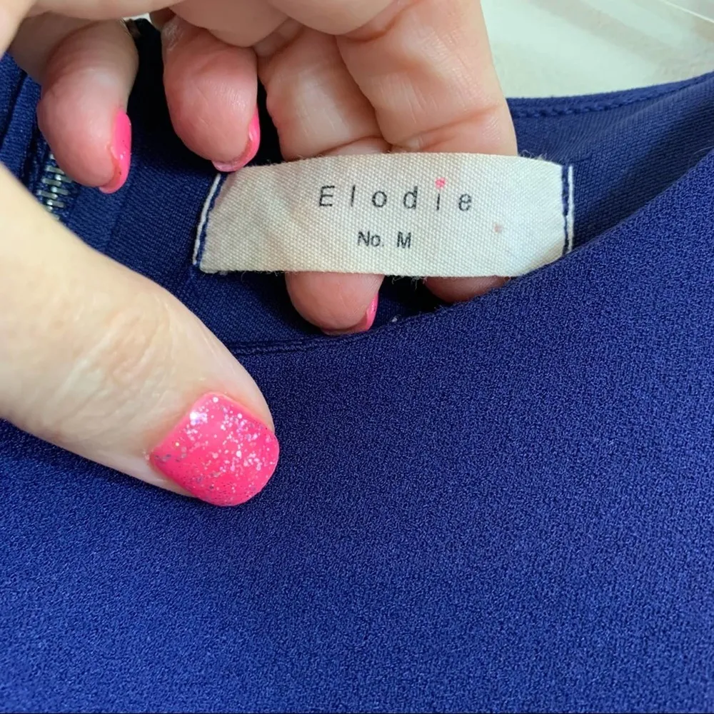 Elodie Purple Sleeveless Fit & Flare Dress - Image 2