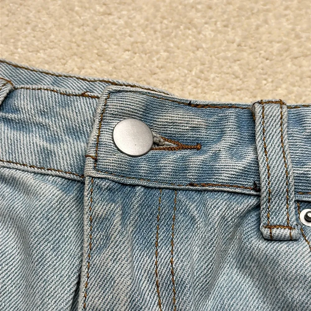 SHEIN: Distressed Denim Light Wash Shorts - Image 6