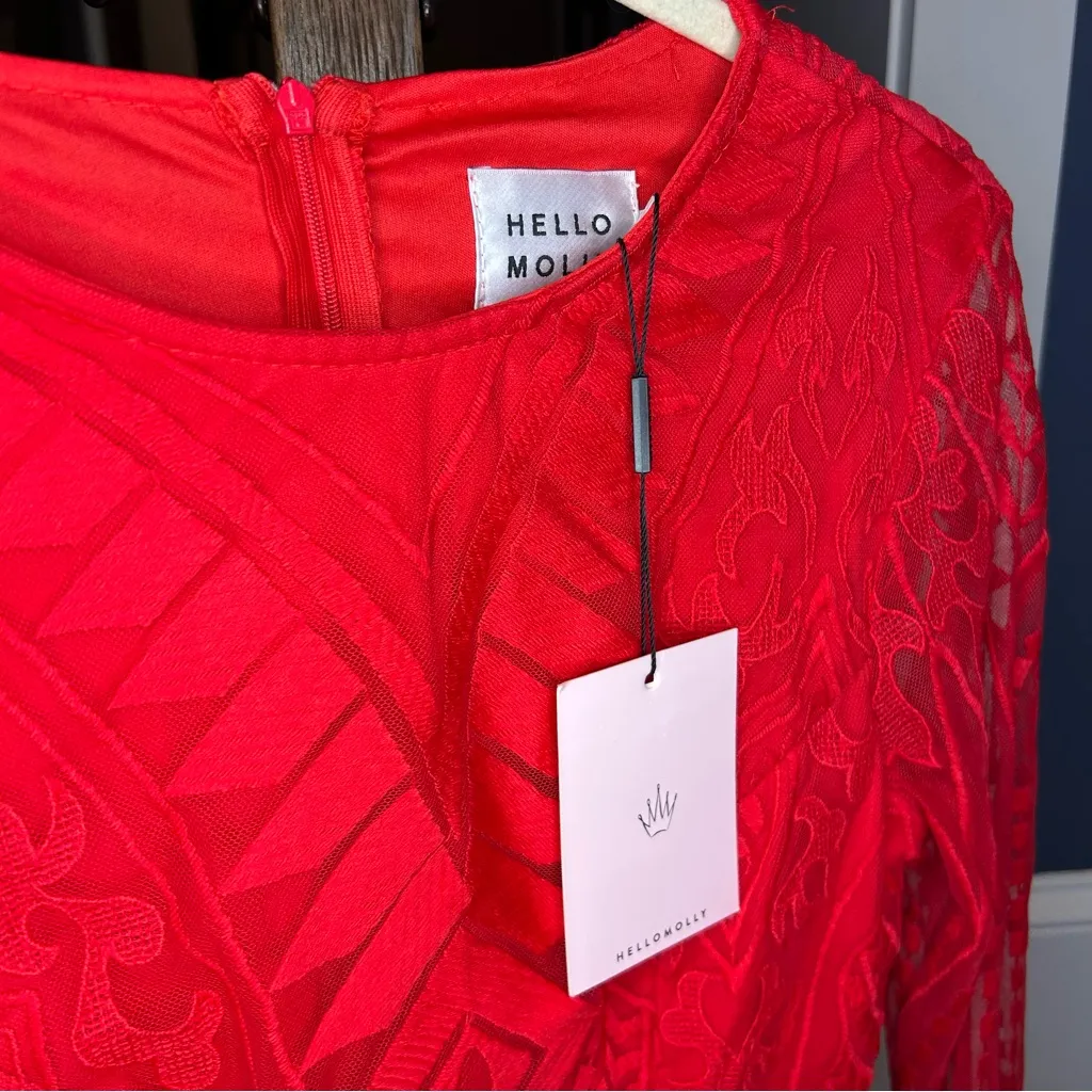 ❤️Hello Molly Lace Ruffle Cocktail Dress - NWT, M - Image 9