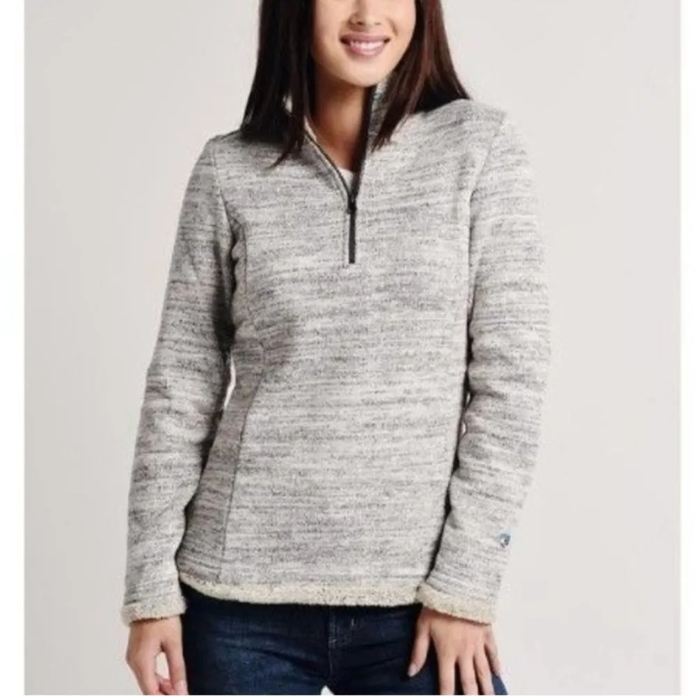 Kuhl Alaska Quartet 1/4 zip Pullover Fleece Sweater size small Heather gray - Image 2