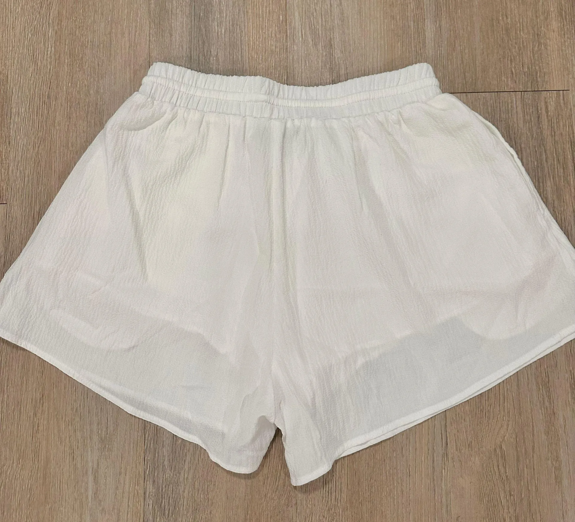 White Linen Shorts - Image 2
