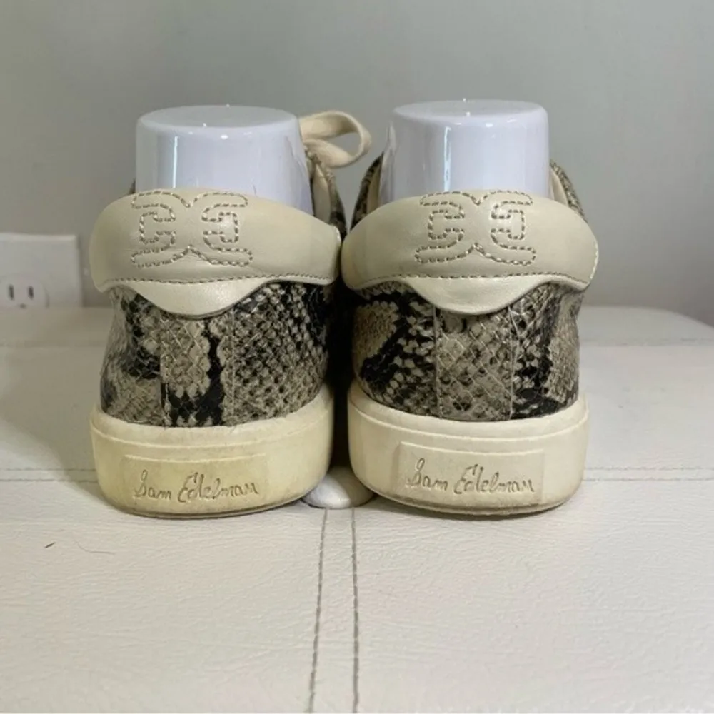 Sam Edelman Ethyl Snake Print Lace-Up Sneakers Size 9 - Image 5