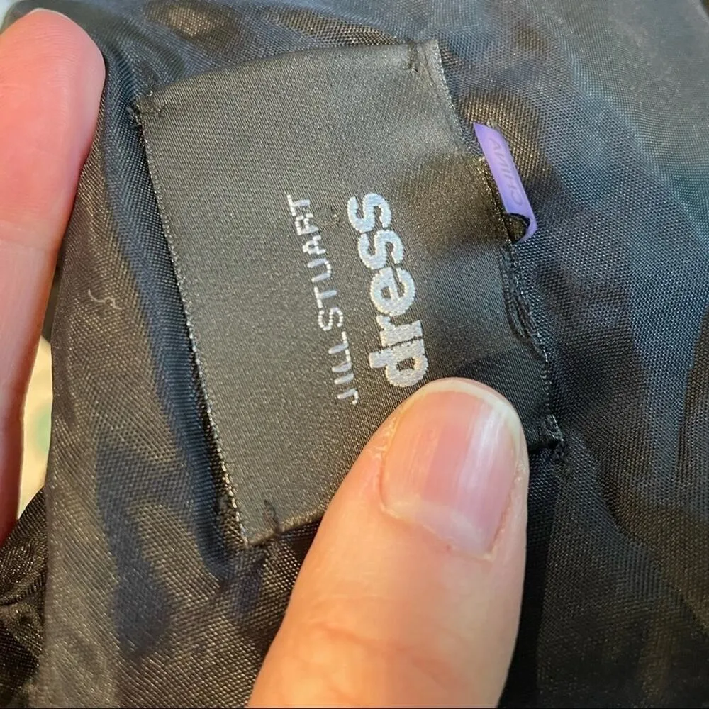 Jill Stuart Black One Shoulder Ruffle Formal Dress - Image 5