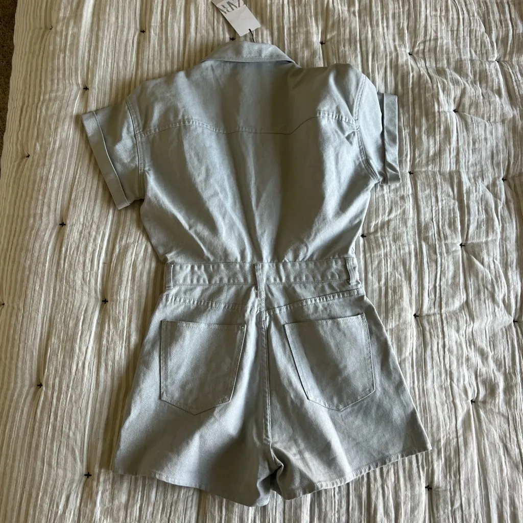 New Zara denim silver romper playsuit - Image 4