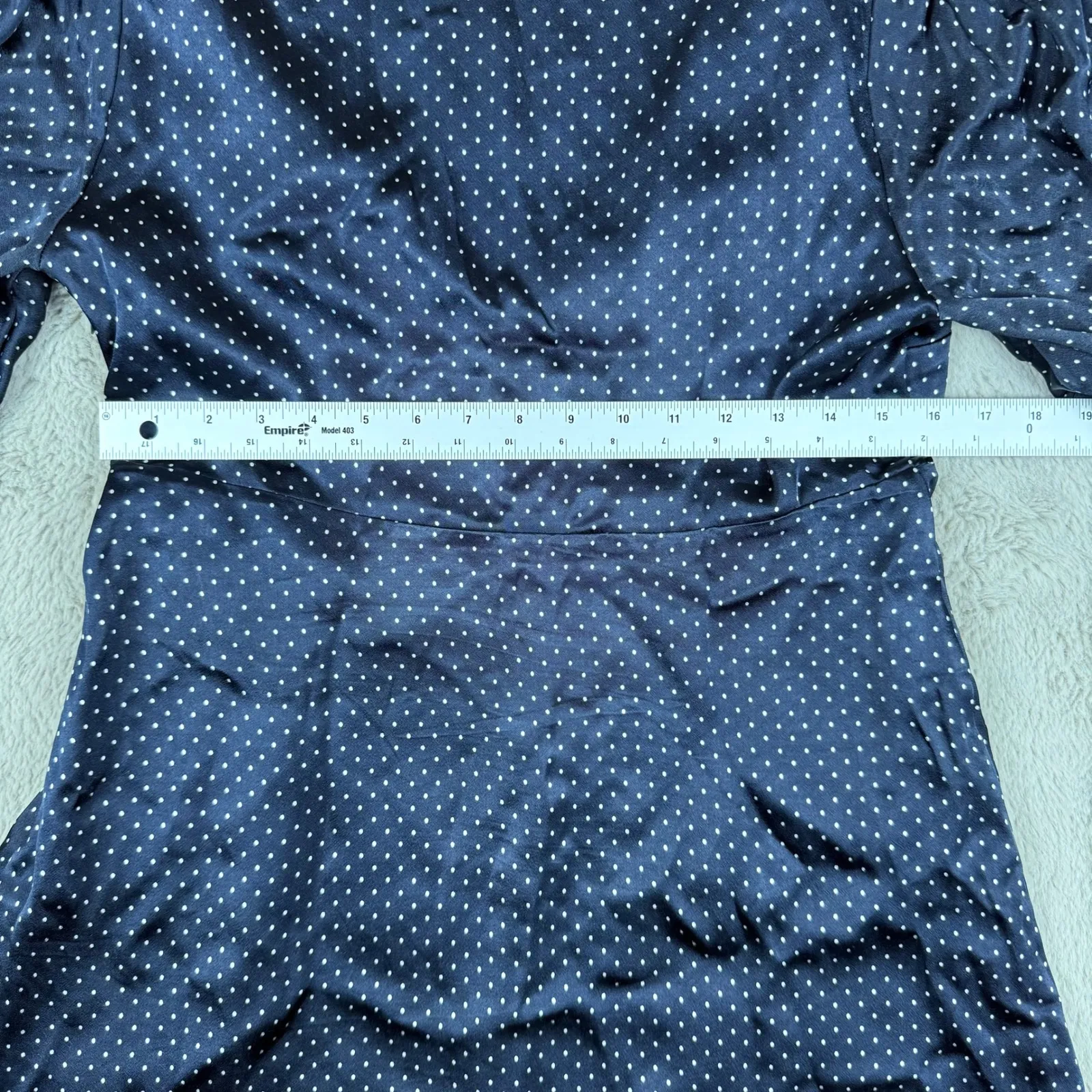 Zara TRF Polka Dot Mini Dress V-Neck Short Sleeve Party Dress L Y2K‎ Party - Image 6