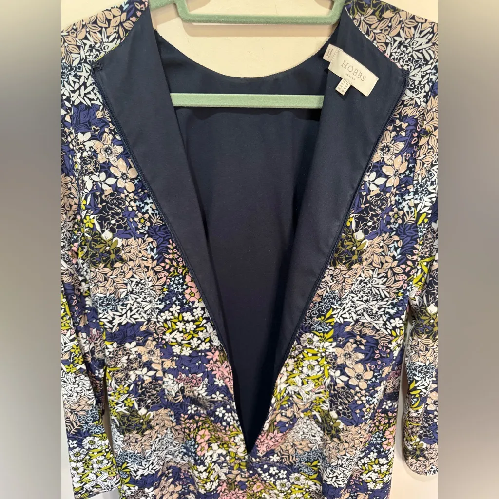 HOBBS London Merida Floral‎ Silk Blend Sheath Dress Sz 10 - Image 8