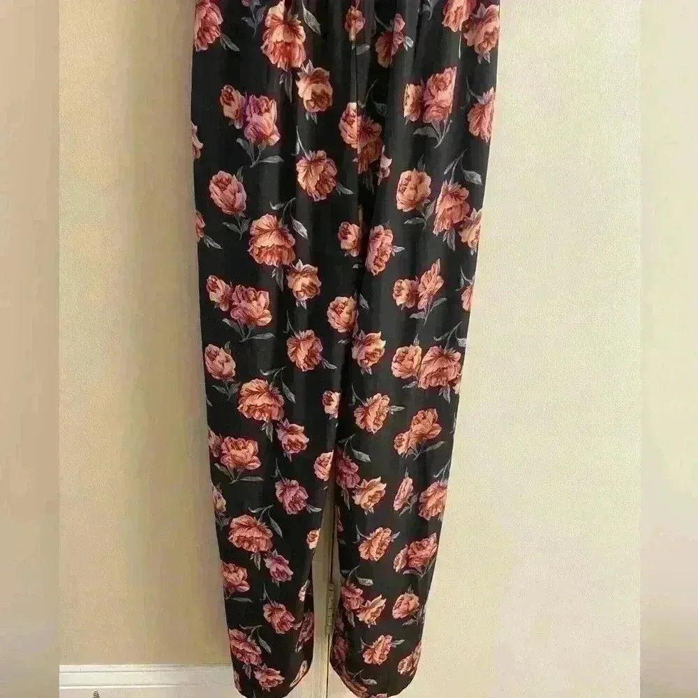 Band of gypsies jumpsuit corset top pockets rose‎ print Medium - Image 3