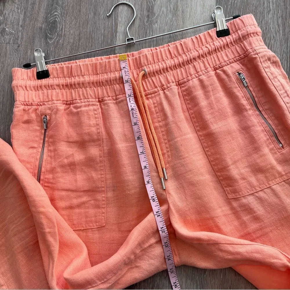 Athleta Cabo linen joggers in orange women’s‎ size 14 - Image 5