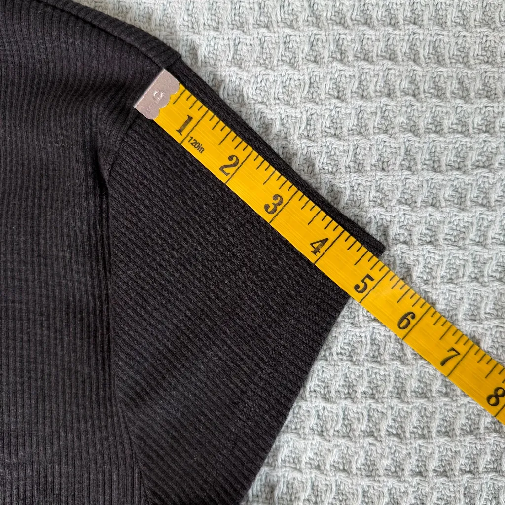 J.Crew Vintage Rib Polo Shirt Womens XL Extra Large Black Top Blouse BH923 - Image 7