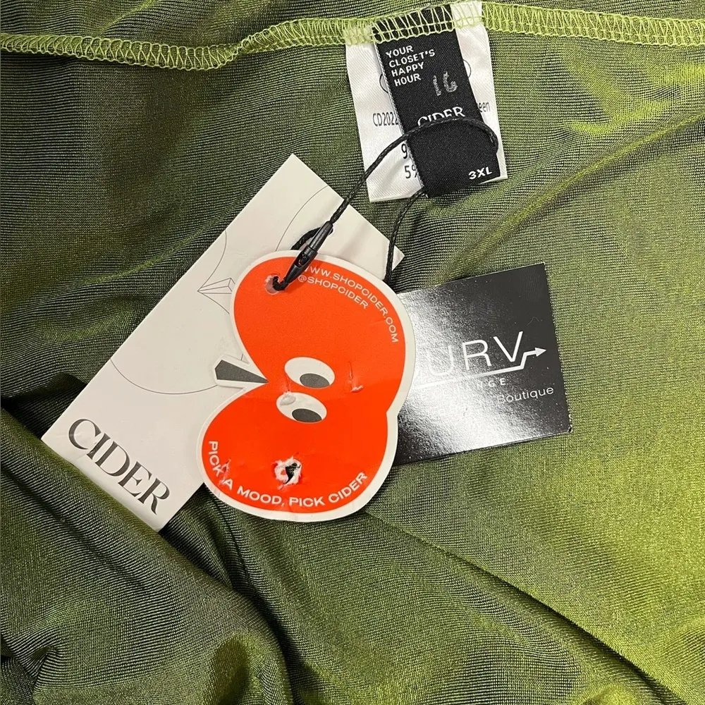 Cider Green Sleeveless Split Maxi Dress - New - Size 3XL - Image 5