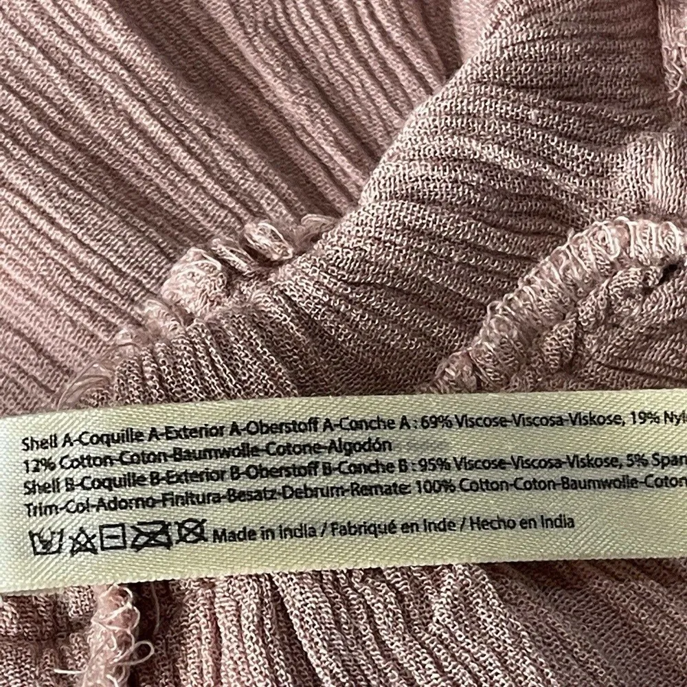 Free People Intimately Small Adella Cami Top Mauve Ruffled Crochet Lace Smocked - Image 10