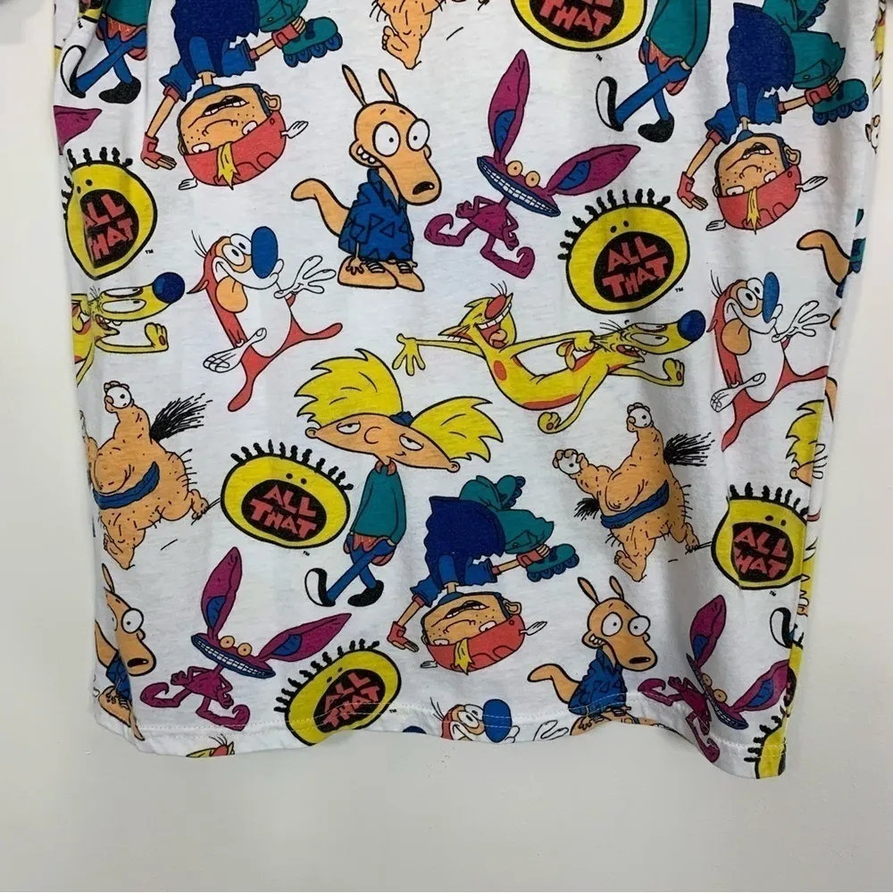 Nickelodeon 90s Cartoon Characters Graphic T-Shirt Size Small - Image 4