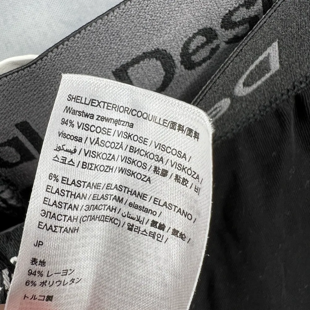 Desigual Black Leggings Logo Waist Casual Stylish Women US Large / EU XL New - Image 4