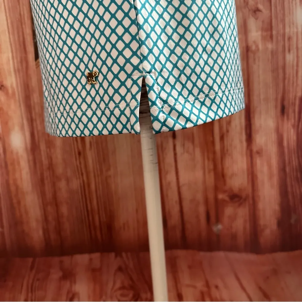 JACK  Nicklaus Aqua Mesh Jacquard Print 1/2 Zip Golf Polo Shirt - Image 10