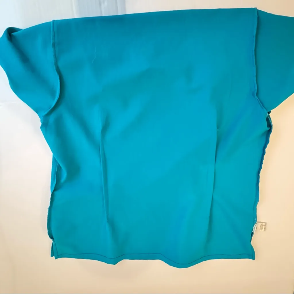 Mandala Teal Scrub Set XL Top & Pants Stretch Athleisure Workwear Blue - Image 7