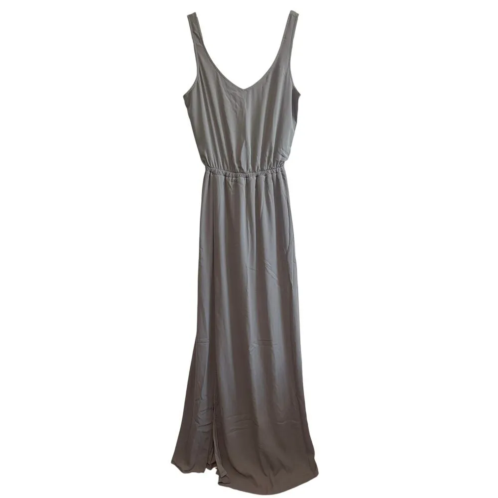 NWT Show Me Your Mumu Kendall Maxi Dress In Soft Charcoal Crisp Size XS - Image 4