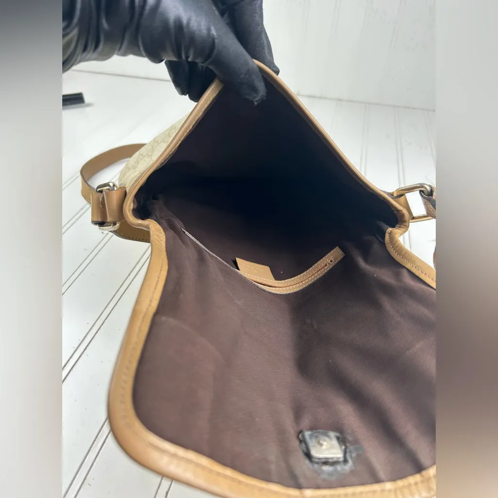 Gucci Vintage Elegant Cream Shoulder Crossbody Bag - Image 8