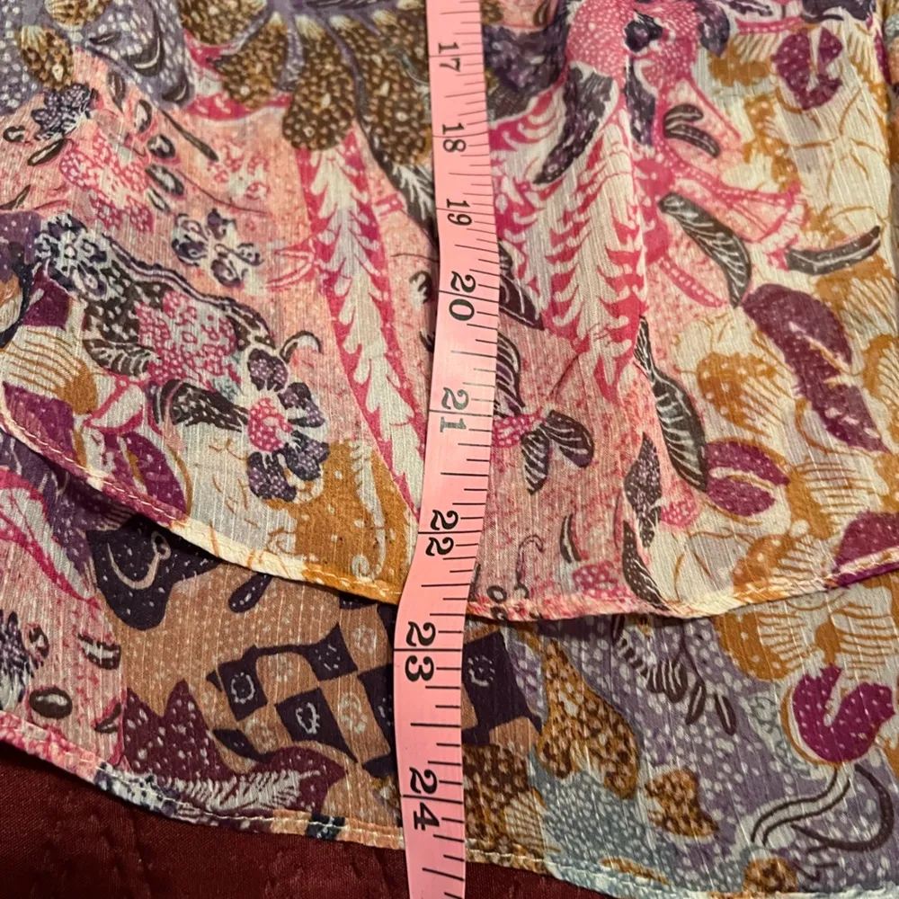 MISA LOS ANGELES AGOT TOP sleeveless ruffles smocked sheer floral size XS NWT - Image 5