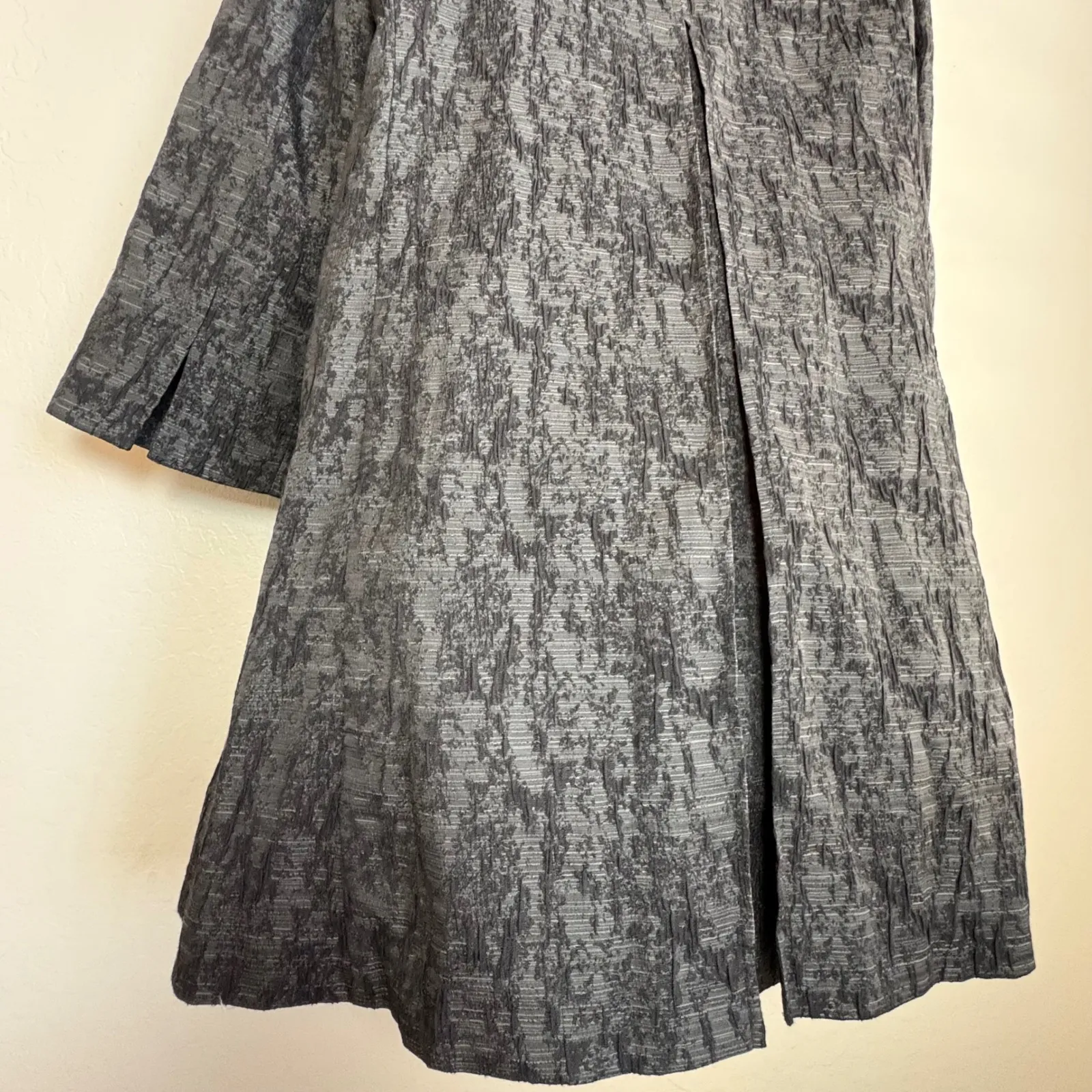 Eileen Fisher Textured Jacquard Open‎ Front Long Jacket Duster Womens Large - Image 5