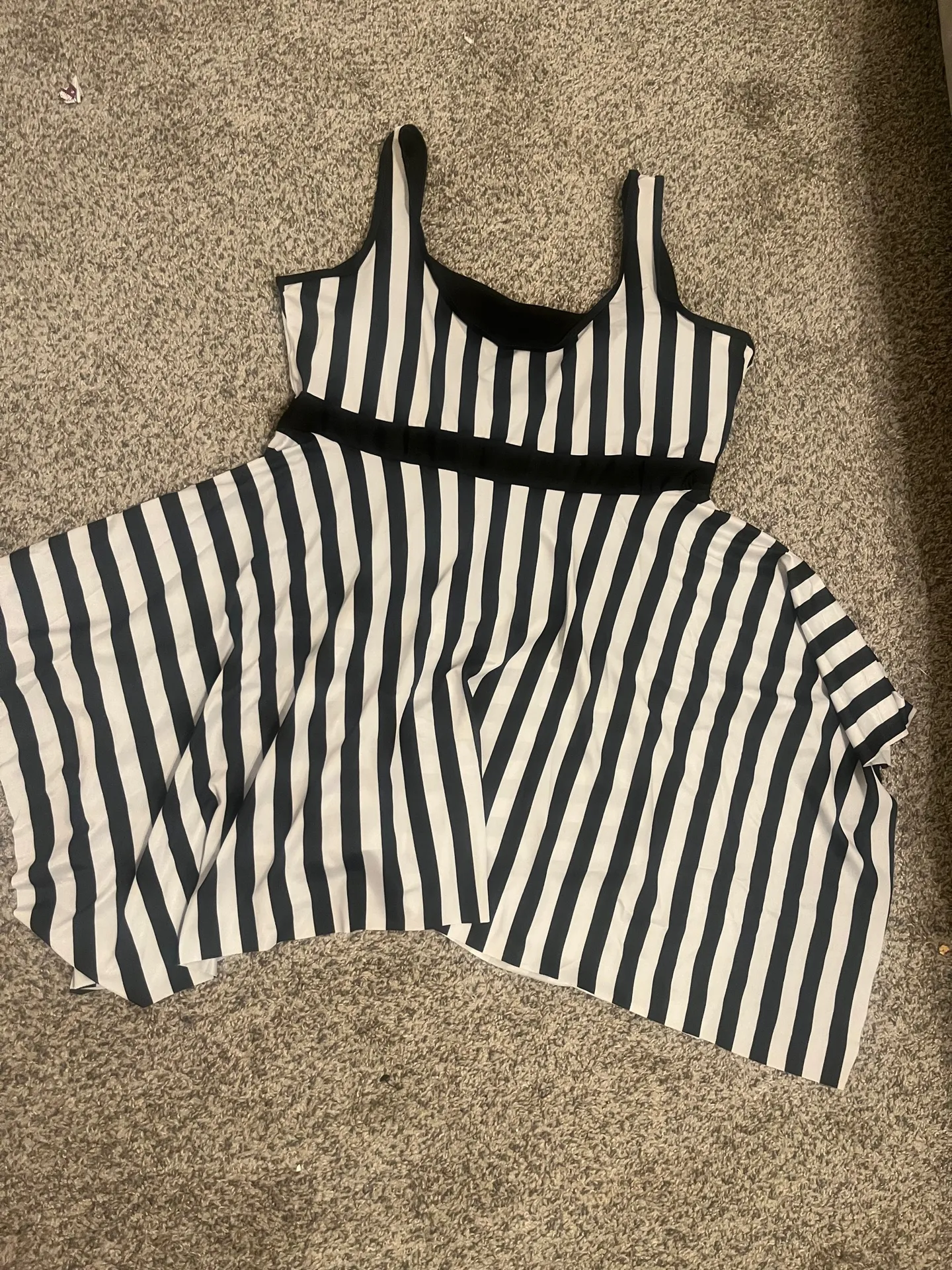 Swimsuit Swimwear Women Stripes Bathing Suit Bow Belted Beach Wear High Waisted Monokini Swim Wear - Image 4