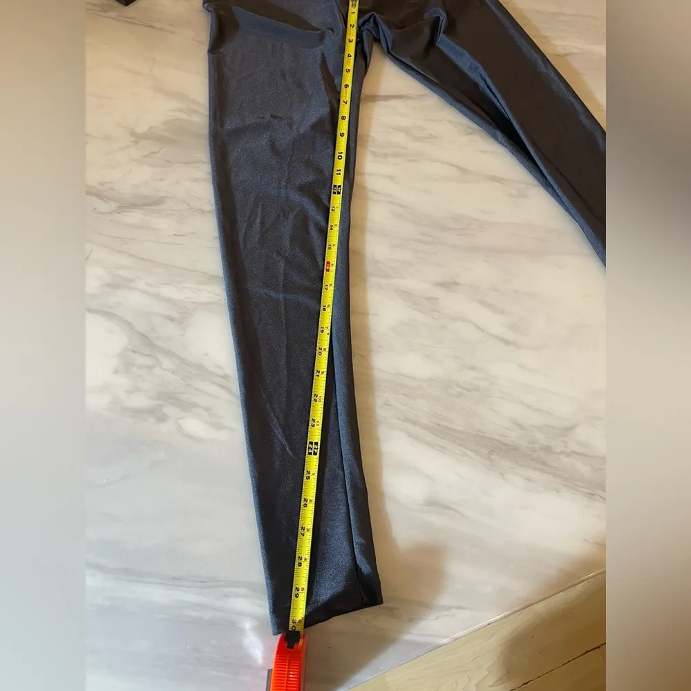 New Mix Gray Shimmer Workout Training Leggings Size S/M Casual Yoga Stretch NWT - Image 5