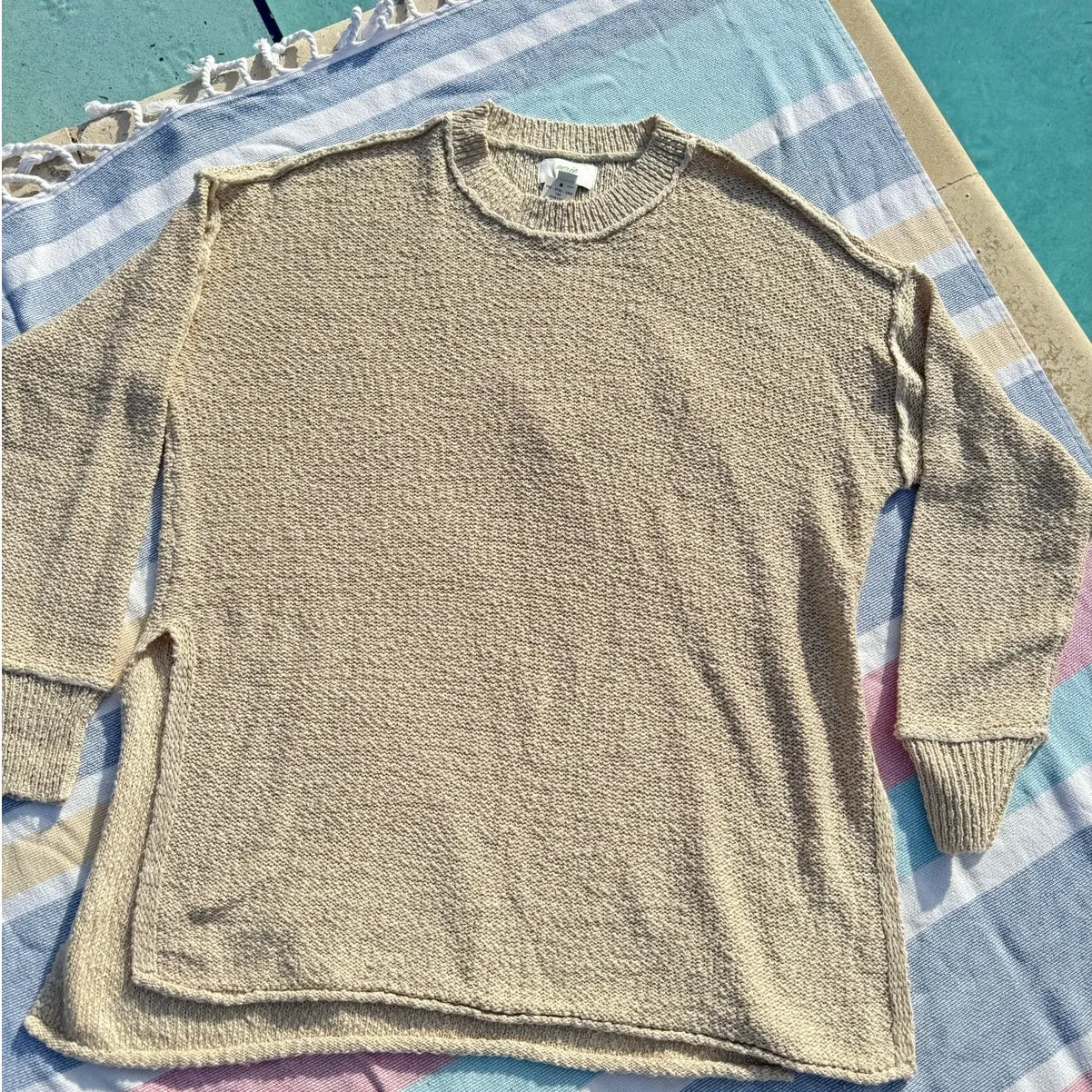 NWT Aerie Cable Knit Oversized Sweater - Size XS - Image 2