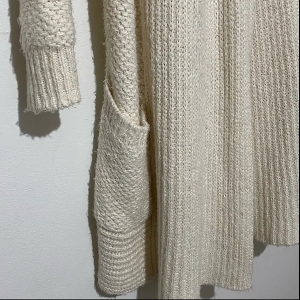 Pilcro by Anthropolgie white open midi length cardigan - Image 4