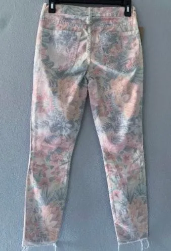 NWOT Mother Looker Ankle Fray Floral Racer Jeans Size 26 - Image 7