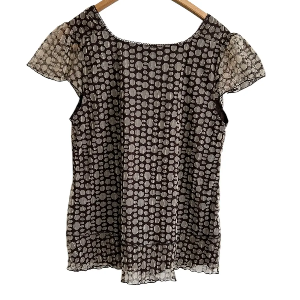 Lane Bryant Top Blouse Size 14/16  V-Neck Brown Empire Waist Peasant Cottage NWT - Image 7