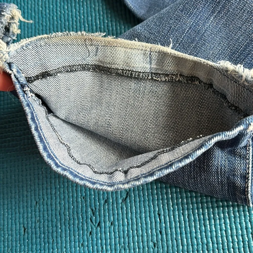 7 for all mankind Medium Wash Bootcut Distressed Jeans 26 - Image 8