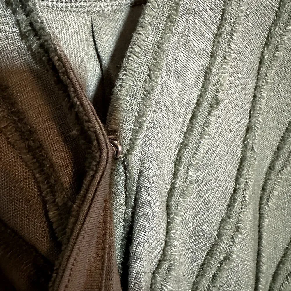 Anthropologie Maeve Audre Blouse Textured Faux Wrap Surplice V-Neck Green S - Image 3