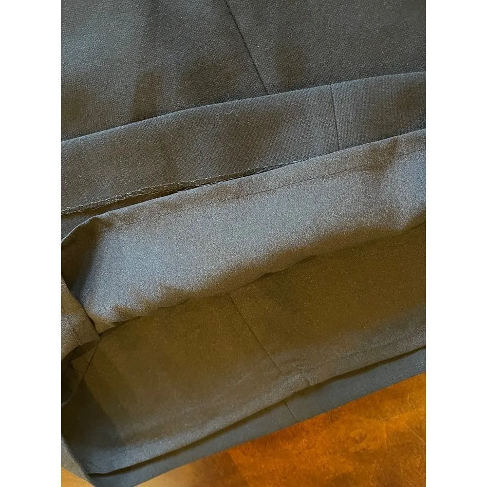 Halston Heritage Black Wrap Front Detail A Line Mini‎ Skirt Size 4 - Image 5