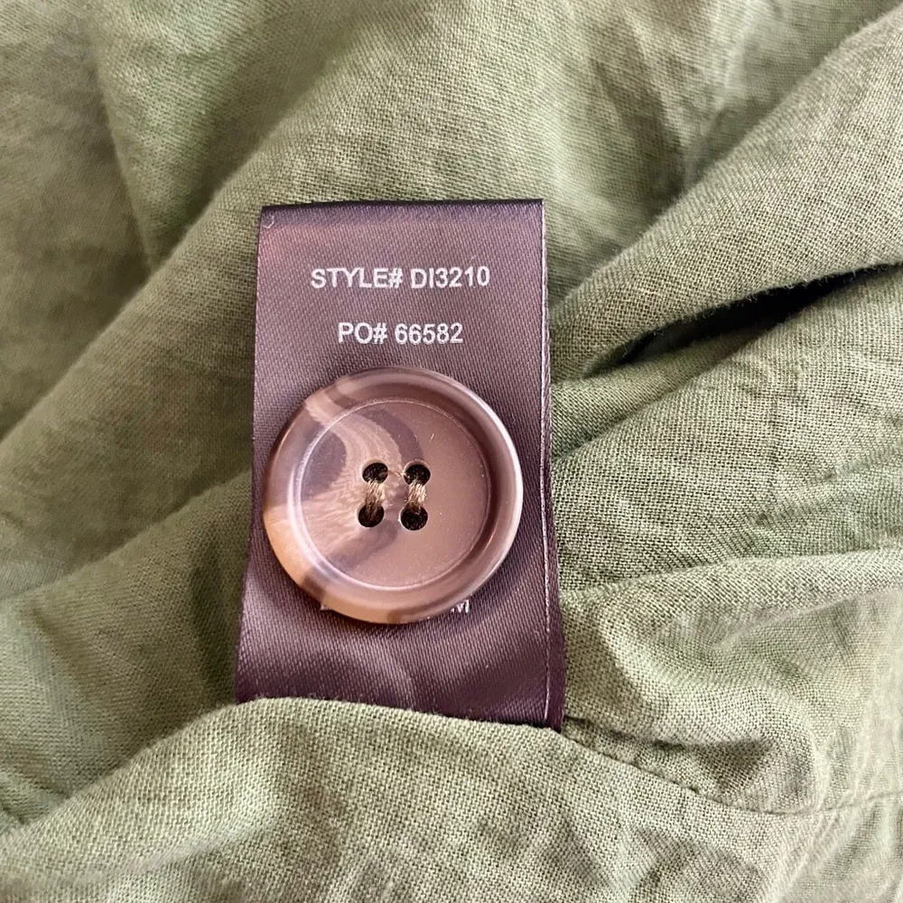 LuLu’s Linen Blend Olive Green Women's Dress Size M - Image 7